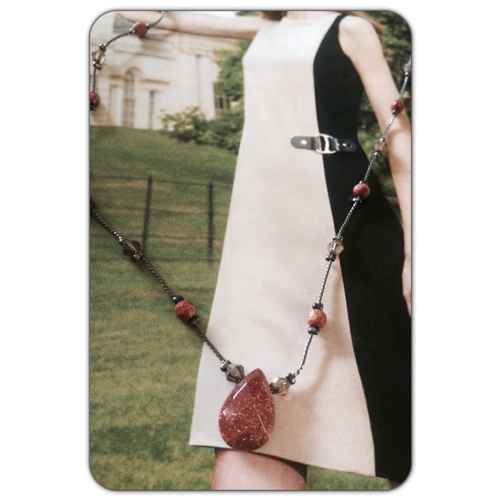 Genuine stone necklace